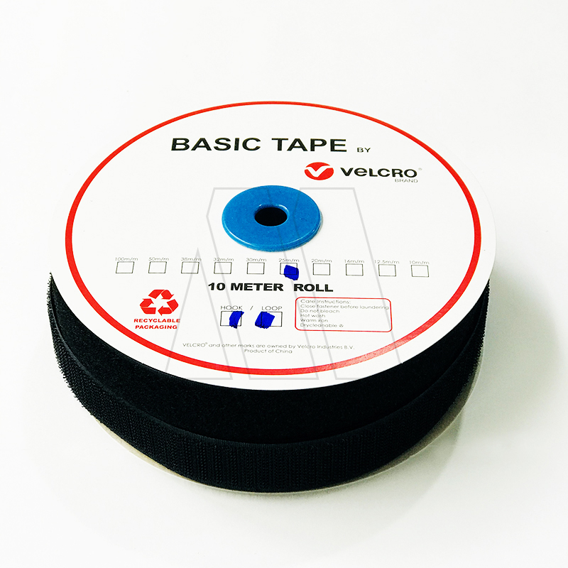 CINTA ABROJO VELCRO 70% NYLON 25MM X 10MTS