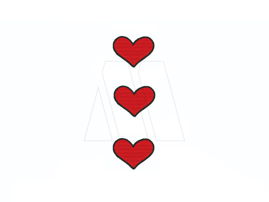 APLIQUE BORDADO TERMOAD CORAZON ROJO GRANDE X 12UN