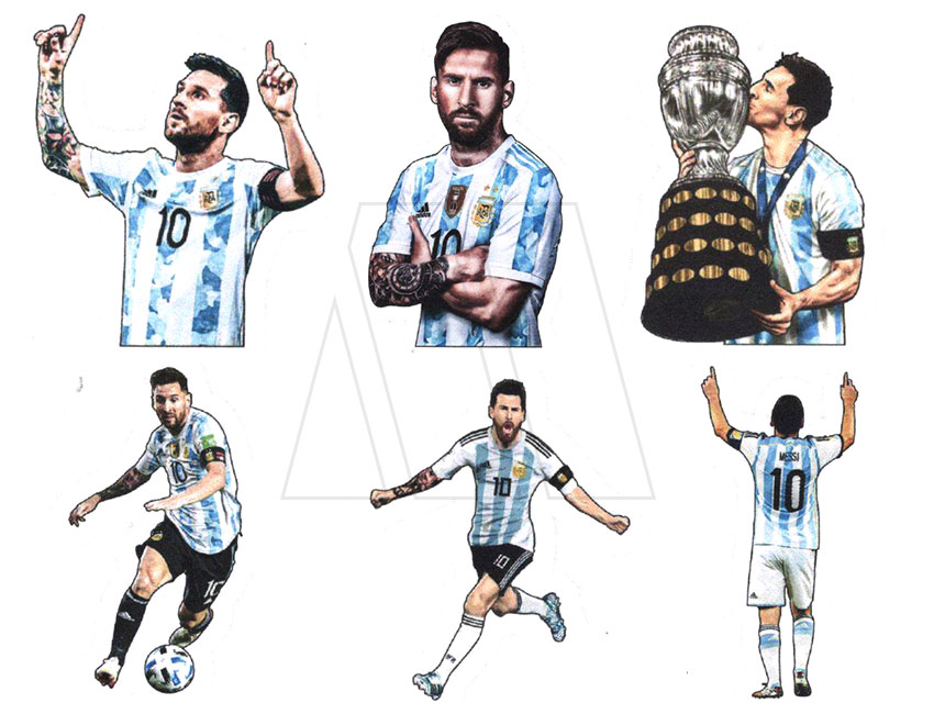 APLIQUE ESTAMPADO DEPORTISTA ARGENTINA GRANDE X 6UN