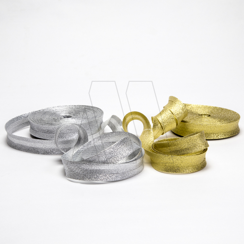 CINTA BIES LAME DORADO-PLATEADO 20MM X 25MTS