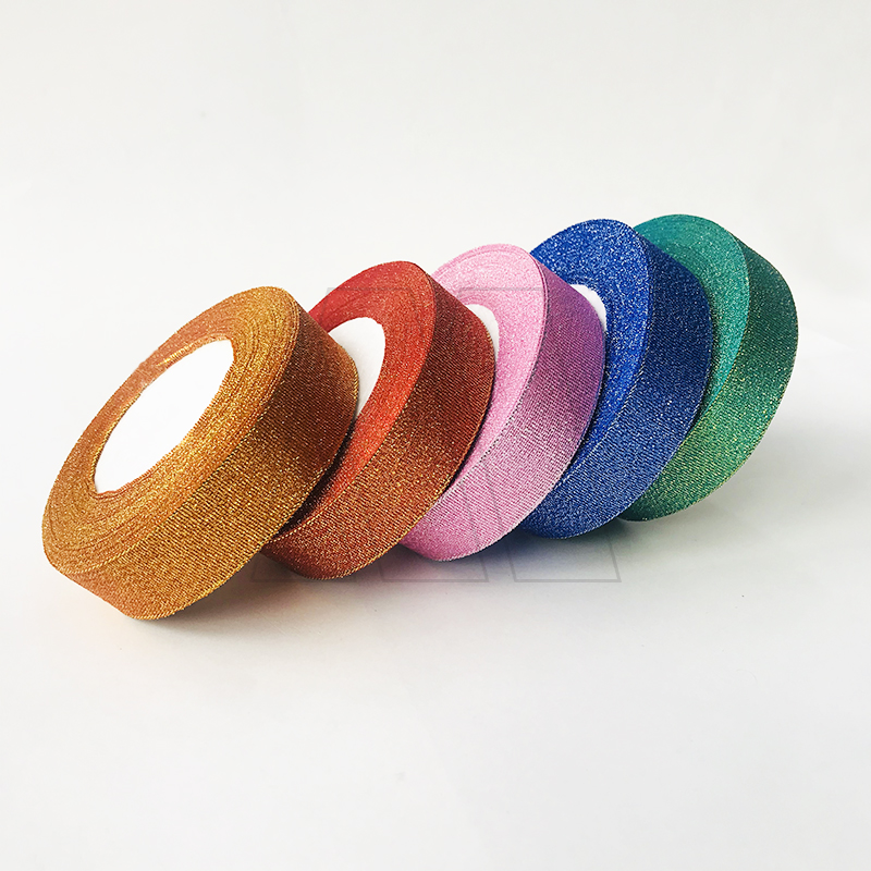 CINTA C/GLITTER 1,5 CM X 25 YDS COLOR