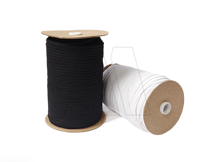 ELASTICO BLANCO/NEGRO 5MM X 500MTS