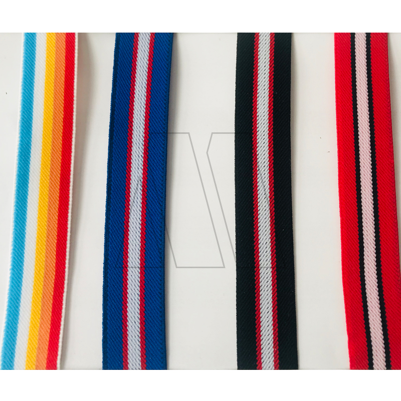ELASTICO POL C. DE ORO AFELPADO RAYADO 25MM X 10MTS