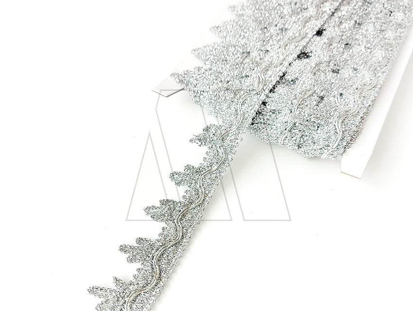 GALON LUREX REY PLATA 27MM X 10YDS