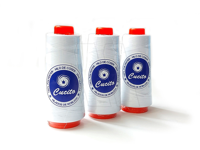 HILO CORONA CUCITO 100% POLYESTER CONO BLANCO X 2000 YDS