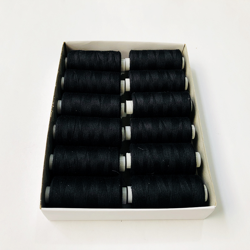 HILO 100% POLIESTER NEGRO 12BOV X 455MTS