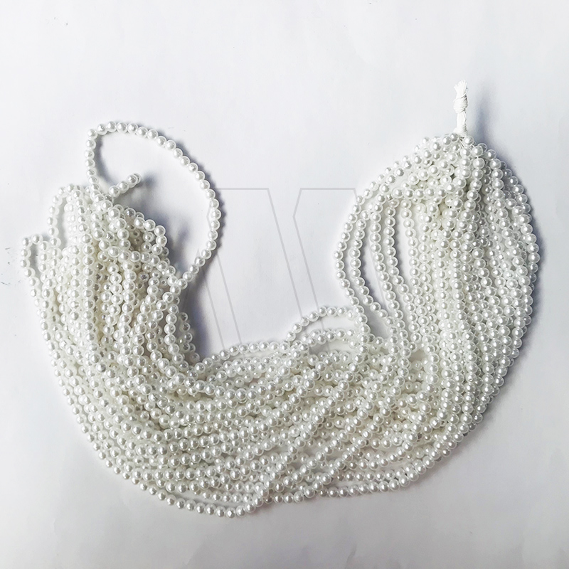 PERLAS BLANCAS Nº6 EN HILO X 12 TIRAS