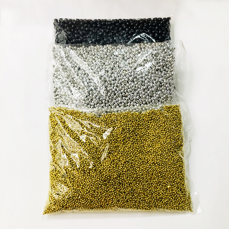 PERLAS METAL DORADO, PLATEADO, NEGRO 8MM X 500GRS