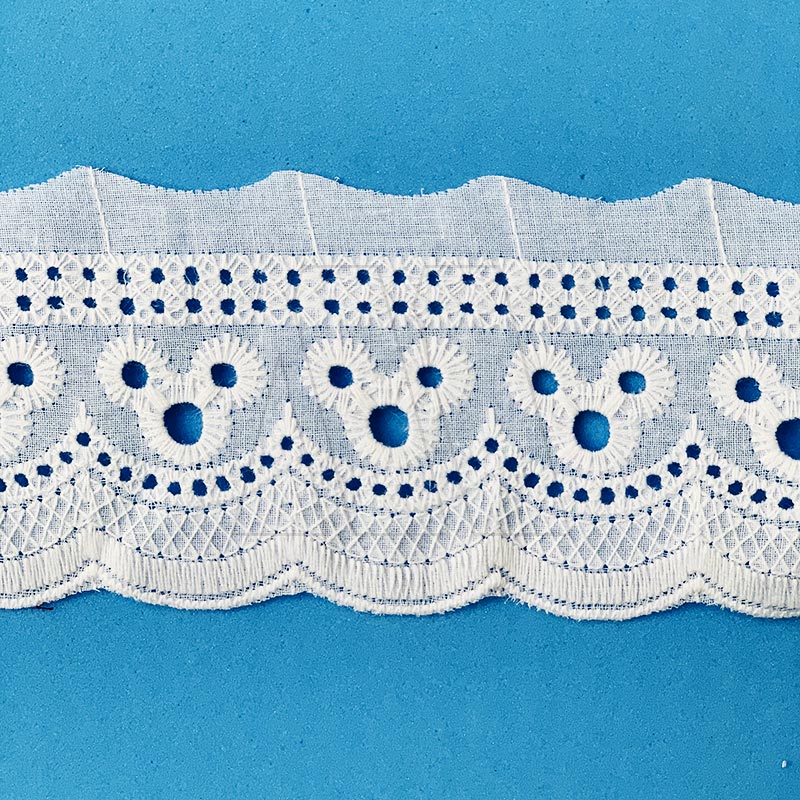 BRODERIE BLANCO ALGODON 6CM X 13,7MTS