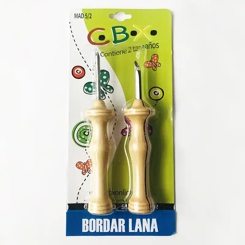 DECO AGUJAS 2 TAMAÑOS P/ BORDAR LANA