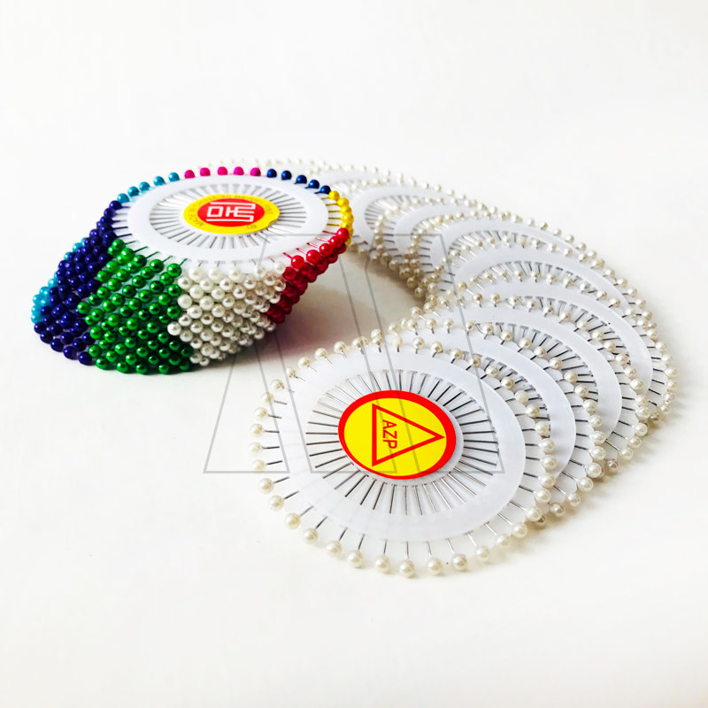 ALFILER CABEZA PERLADA CHINA COLORES X 12 DISCOS