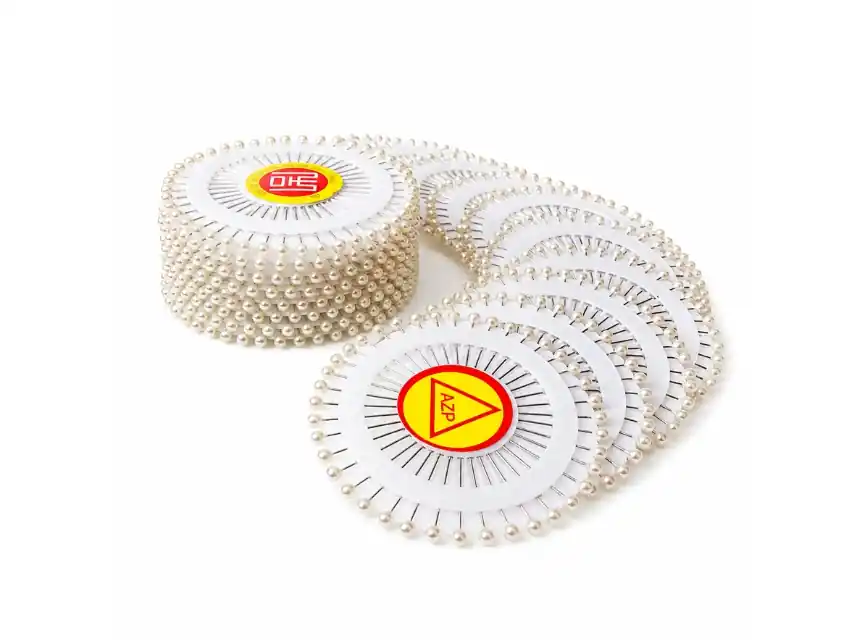 ALFILER CABEZA PERLADA CHINA BLANCA X 12 DISCOS