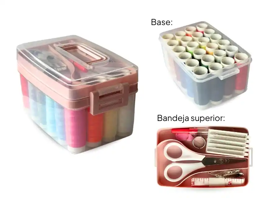 COSTURERO CAJA KIT DE COSTURA 13CM X 9CM X 8,5CM