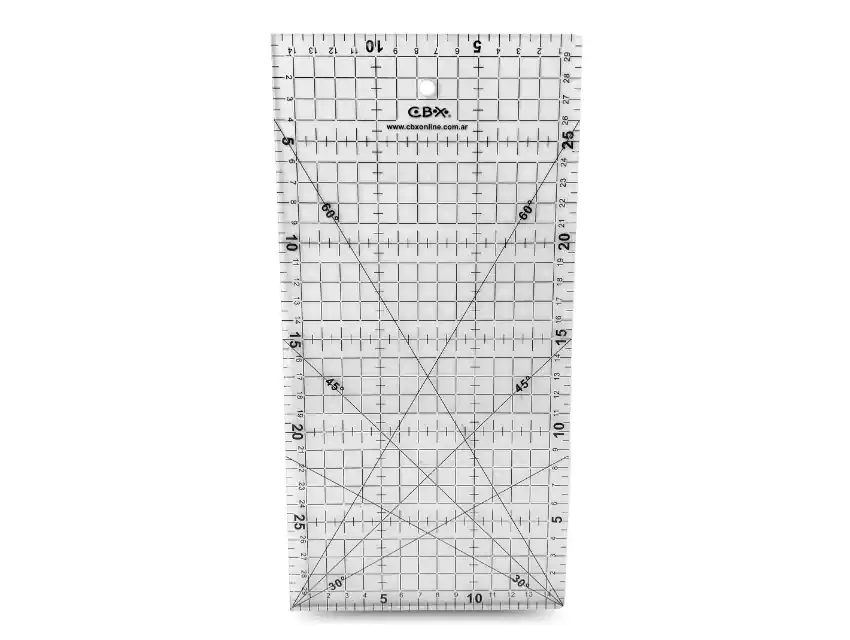 REGLA DE PATCHWORK CBX 30CM X 15CM X UN 