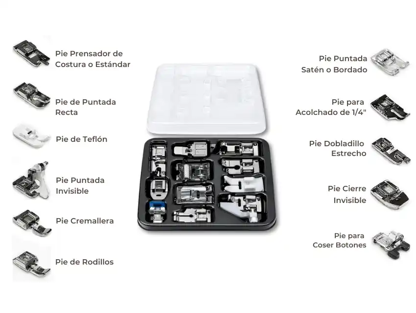 SET PIE DE MAQUINA X 11 PIEZAS SURTIDAS