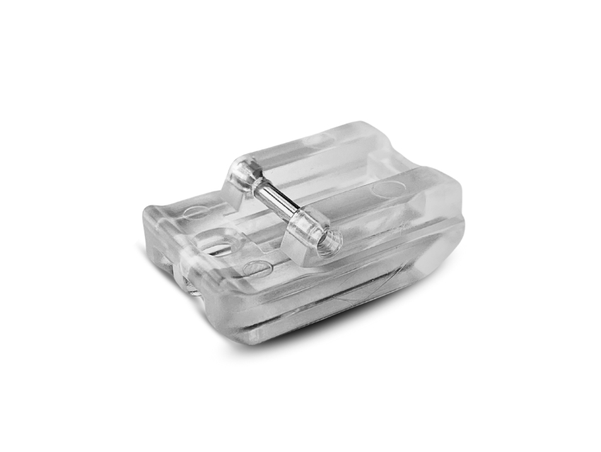 PIE PRENSATELA DE PLASTICO PARA CIERRE INVISIBLE