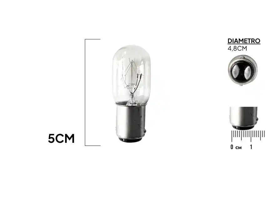 LAMPARA BAYONETA (SIN ROSCA) P/MAQUINA DE COSER