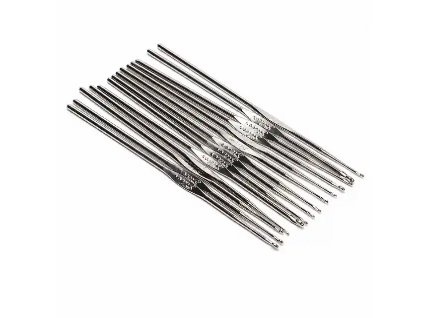 AGUJAS CROCHET IMPORTADAS SILVER X 12UN
