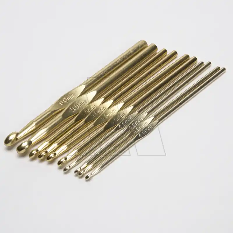 AGUJAS CROCHET SILVER DORADA Nº9 X 12UN