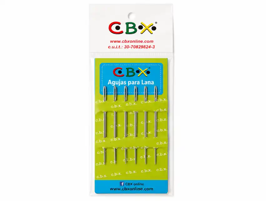 SET DE AGUJAS P/LANA C/PUNTA Nº60  10 BLISTER X 6UN