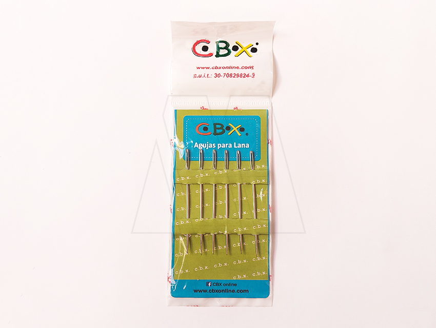 SET DE AGUJAS P/LANA C/PUNTA Nº60  10 BLISTER X 6UN