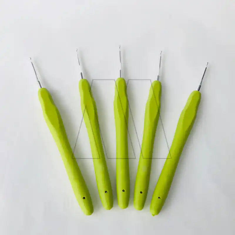 AGUJA CROCHET MANGO SILICONADO Nº7 X 9UN