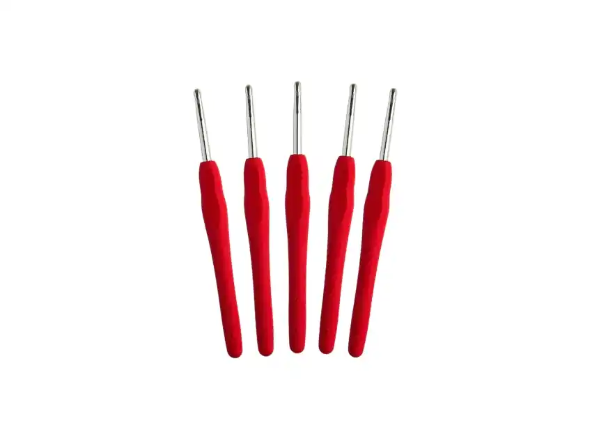 AGUJA CROCHET MANGO SILICONADO Nº4.5 X 12UN