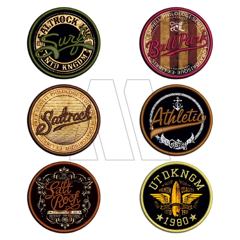 APLIQUE BORDADO LOGO CIRCULOS SURTIDOS X 6UN