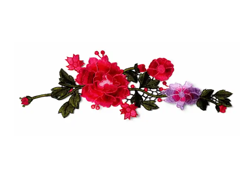APLIQUE TERMOAD BORDADO FLOR X 1UN