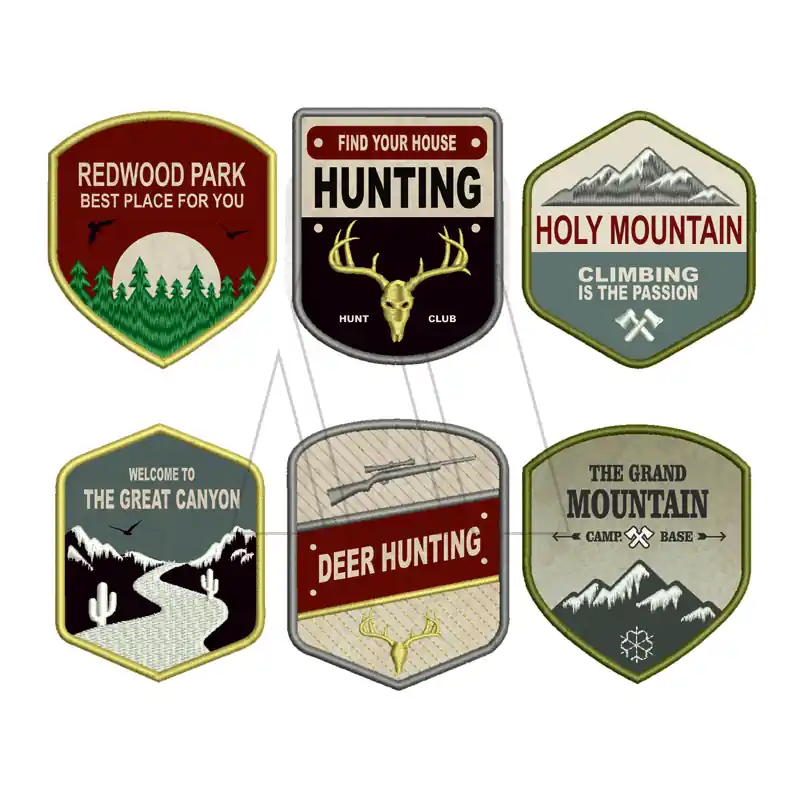 APLIQUE BORDADO TERMOAD ESCUDO MONTAÑA X 6UN