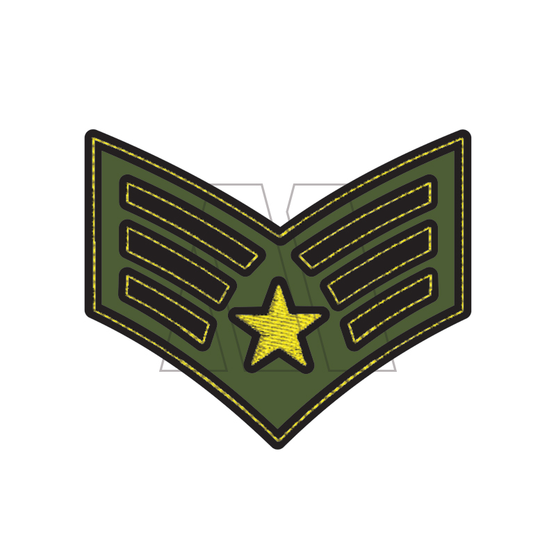 APLIQUE BORDADO TERMOAD ESCUDO MILITAR X 4UN