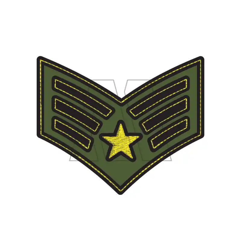 APLIQUE BORDADO TERMOAD ESCUDO MILITAR X 4UN