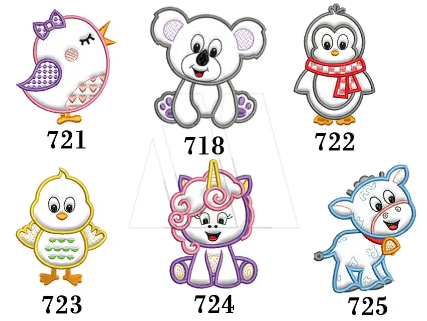 APLIQUE BORDADO TERMOAD RASO ANIMALES X 2U