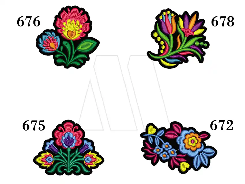 APLIQUE BORDADO TERMOAD FLORES X 4U