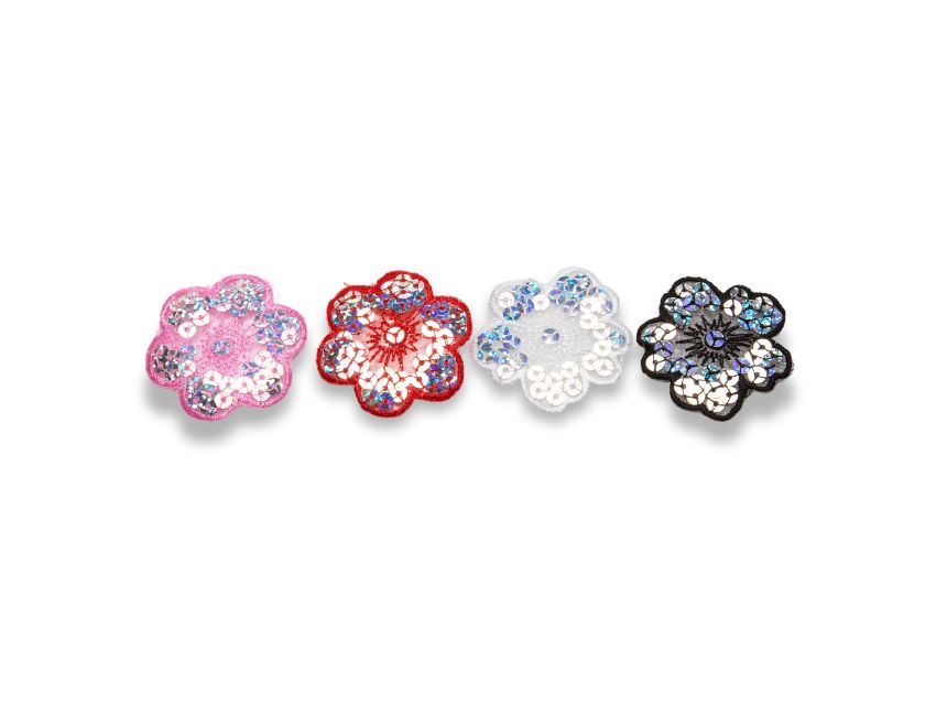 APLIQUE BORDADO TERMOAD FLORES5 TUL 4,5CM X 6UN