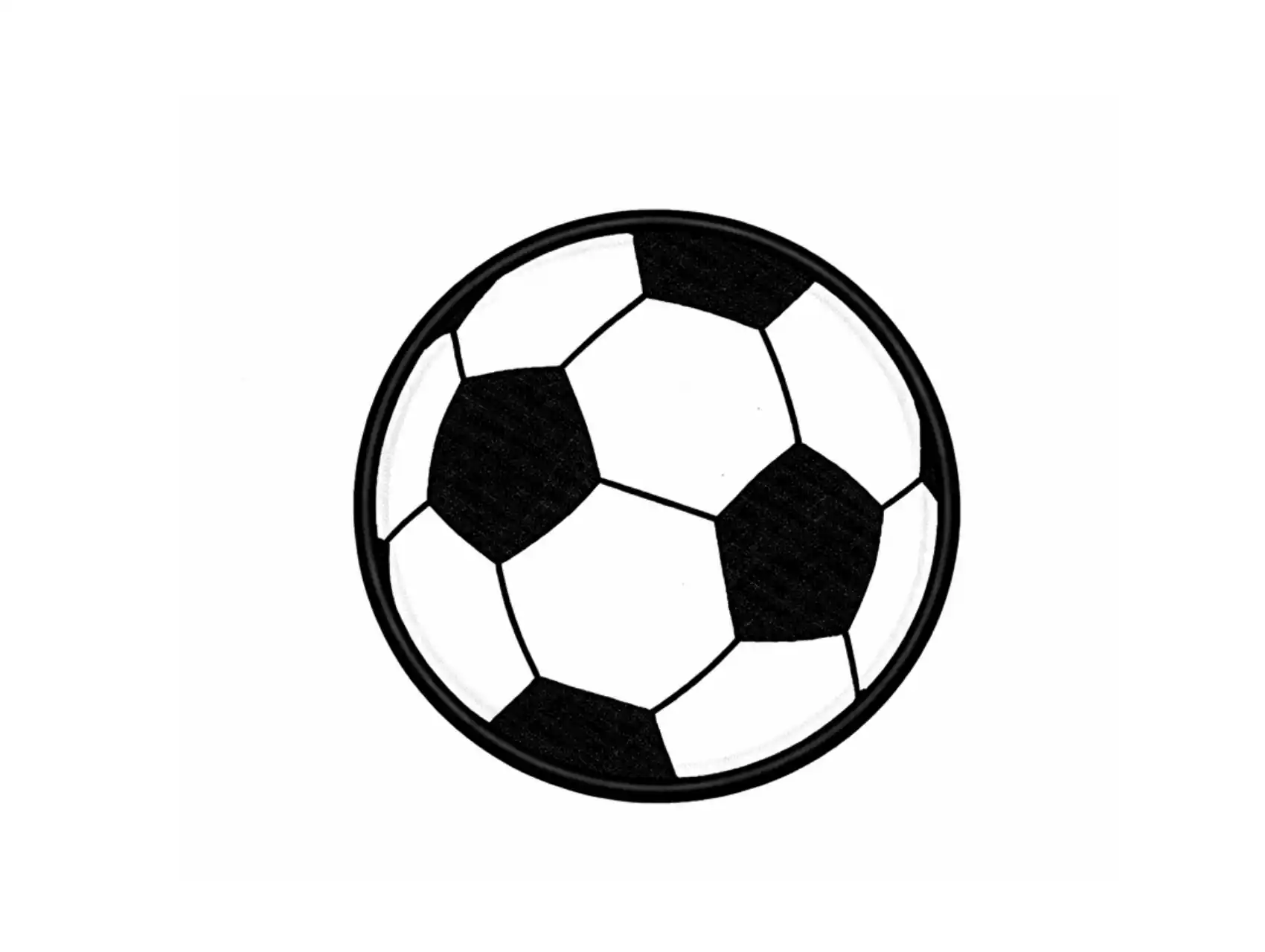 APLIQUE BORDADO PELOTA FUTBOL CHICO X 6UN
