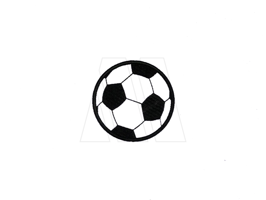 APLIQUE BORDADO PELOTA FUTBOL GRANDE X 4UN