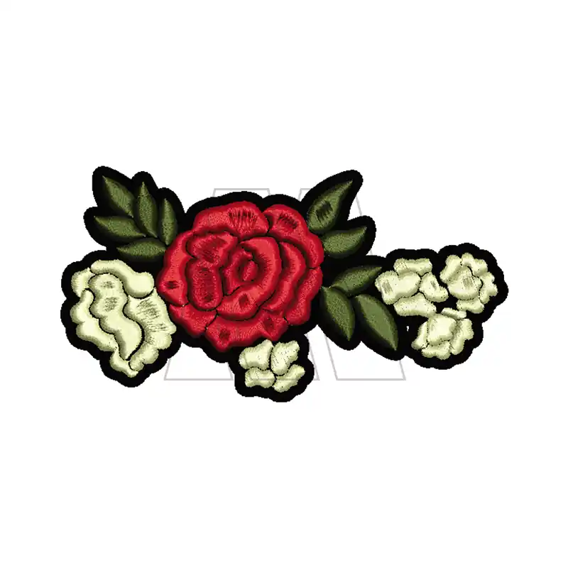 APLIQUE BORDADO TERMOAD FLOR ROCOCO X 6U