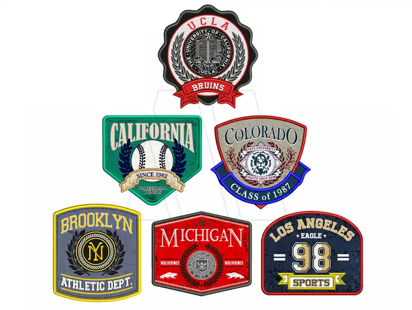 APLIQUE BORDADO TERMOAD ESCUDO UNIVERSITARIO XL X 6UN