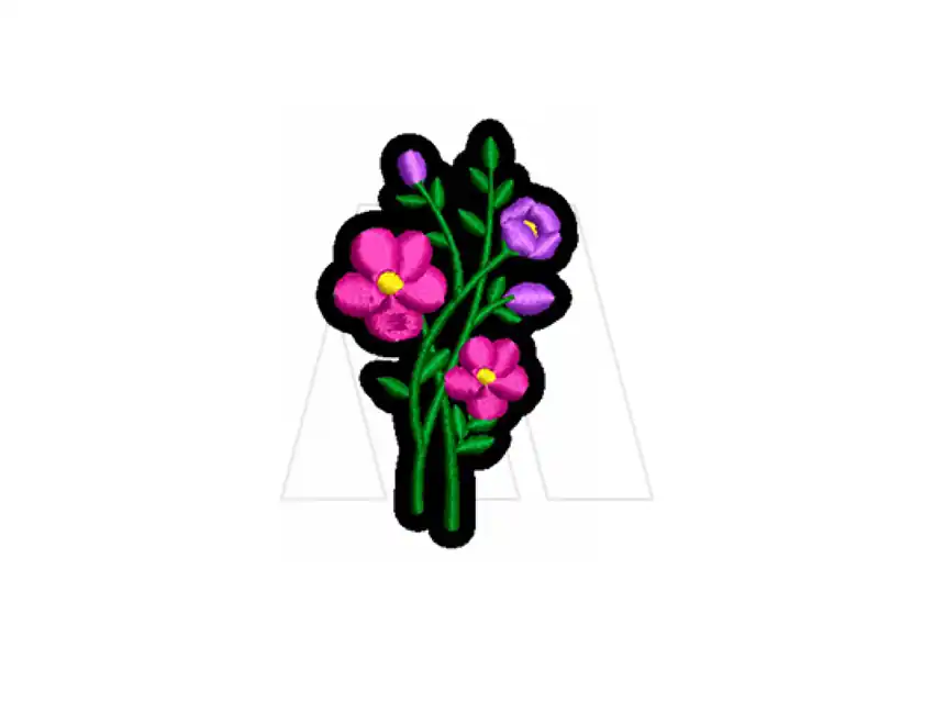 APLIQUE BORDADO TERMOAD FLORES X 6UN