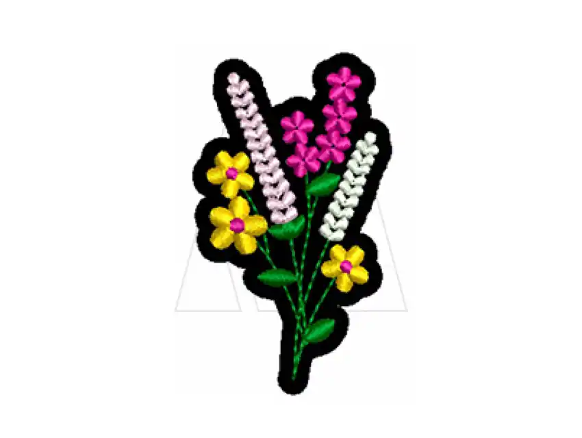 APLIQUE BORDADO TERMOAD FLORES X 6UN