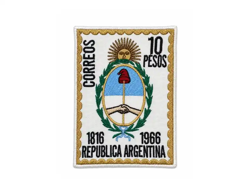 APLIQUE BORDADO TERMOAD ESCUDO NACIONAL 13,5CM X 19CM X 3UN