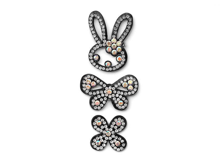APLIQUES STRASS SURTIDOS 4CM APROX X 12UN
