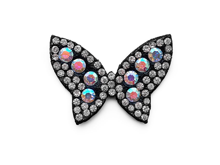APLIQUES STRASS MARIPOSA 2,5CM X 3,5CM X 12UN