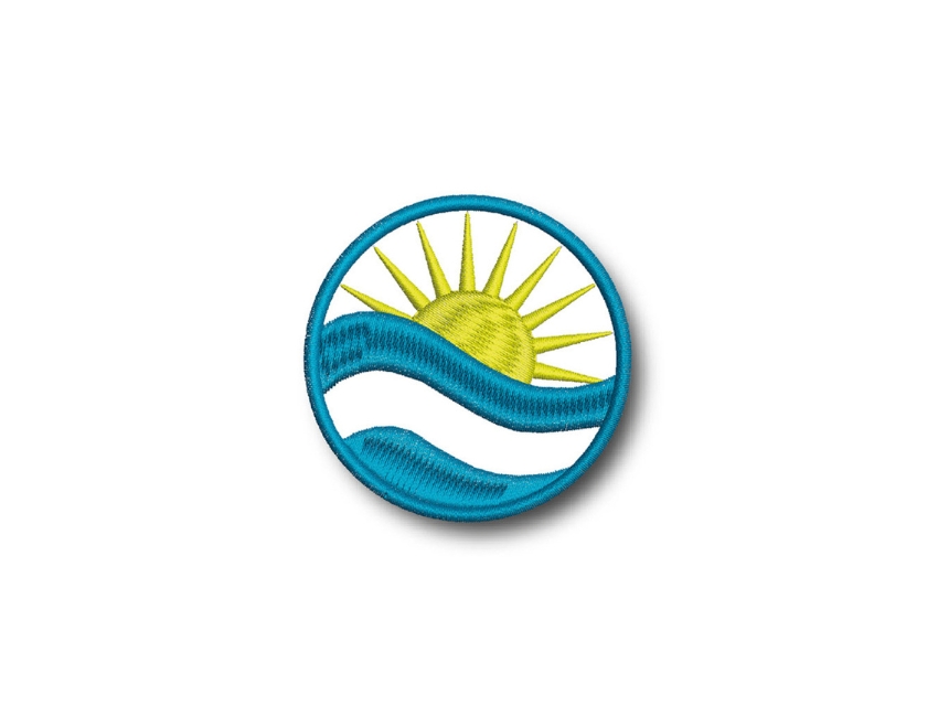APLIQUE BORDADO TERMOAD INSIGNIA ARGENTINA GRANDE 6CM X 6CM X 4UN