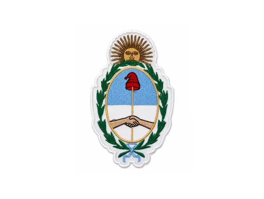 APLIQUE BORDADO TERMOAD ESCUDO NACIONAL 12CM X 19,8CM X 3UN