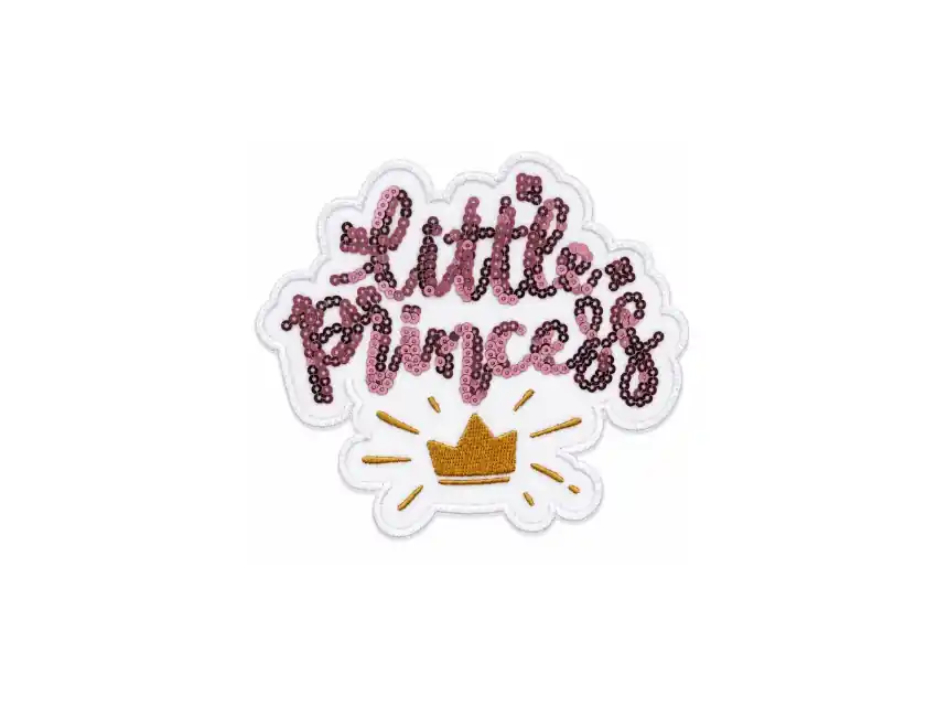 APLIQUE BORDADO TERMOAD PEQUEÑA PRINCESA 13CM X 15,5CM X 3UN