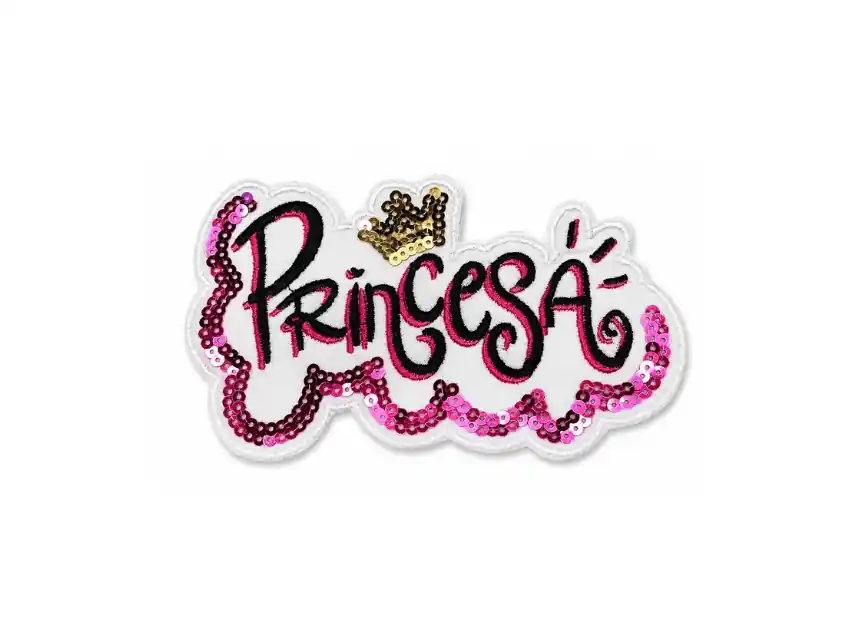APLIQUE BORDADO TERMOAD PRINCESA 8,5CM X 14,2CM X 3UN