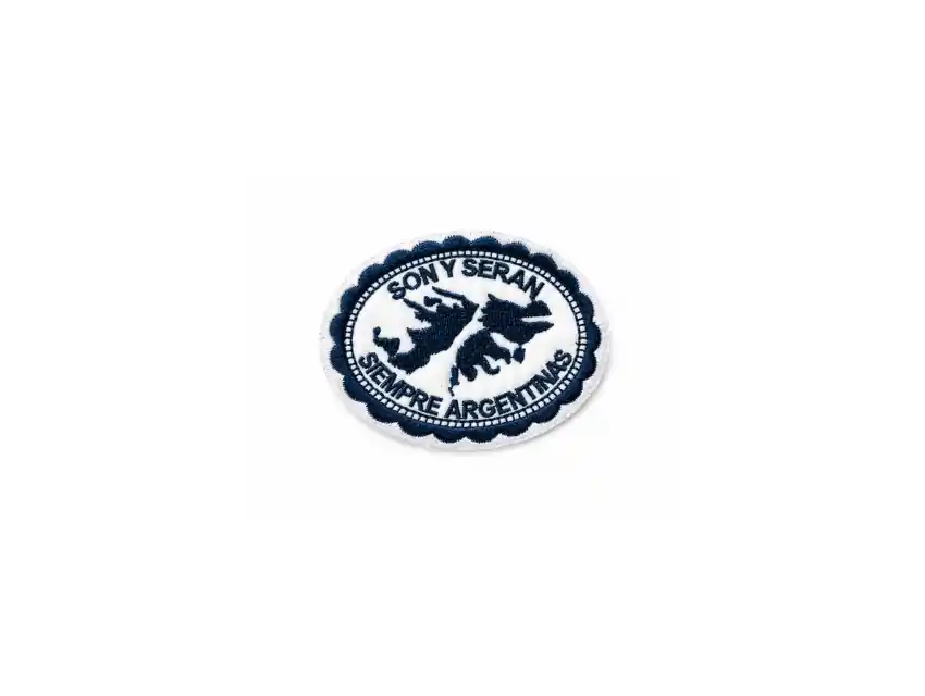 APLIQUE BORDADO TERMOAD MALVINAS ARGENTINAS 5,7CM X 6CM X 4UN