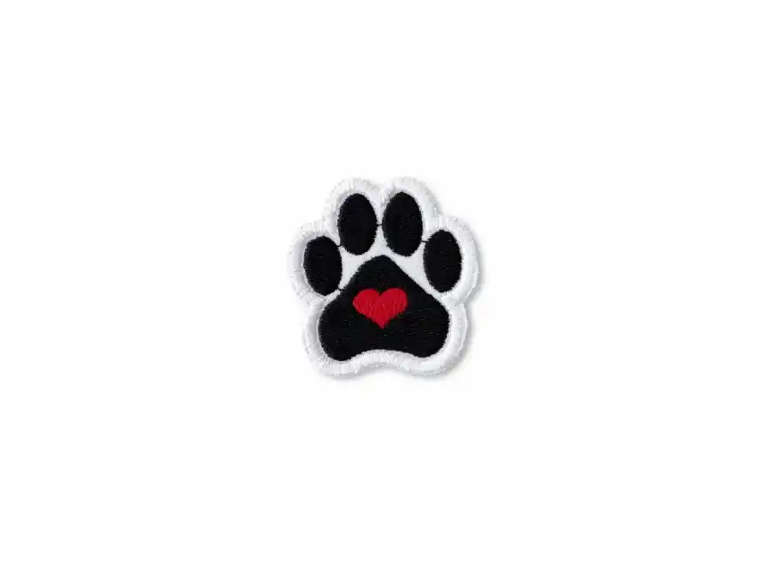 APLIQUE BORDADO TERMOAD HUELLA PERRITO 5CM X 5CM X 4UN